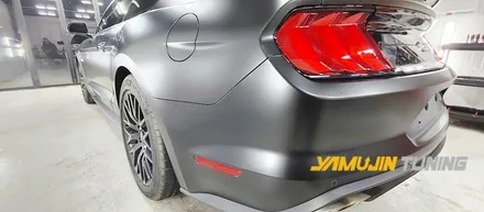 머스탱 GT 전체랩핑 3M 사틴 블랙 랩핑으로 머스탱의 힘에 시크를 더하다. / 포천, 양주, 의정부, 동두천