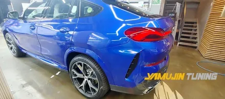 BMW X6 전체랩핑 3M 코스믹 블루 랩핑의 시원시원한 컬러 / 포천, 양주, 의정부, 동두천