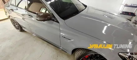 벤츠 C63 AMG 전체랩핑 에이버리 락그레이 랩핑, 전체랩핑의 아름다움 / 포천, 양주, 의정부, 동두천
