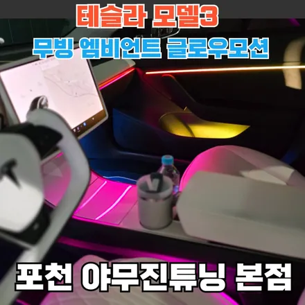 테슬라 모델3 엠비언트, 전문점에서만 가능한 무빙 라이트 튜닝 기록 / 포천, 양주, 의정부, 동두천