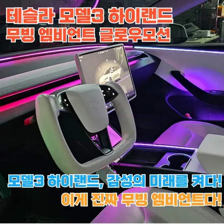 테슬라 모델3 하이랜드, 무빙 엠비언트로 감성을 완성하다 :: 야무진튜닝 / 포천, 양주, 의정부, 동두천
