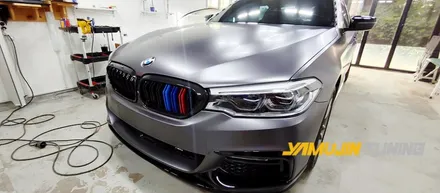 BMW M5 전체랩핑 3M 사틴 다크 그레이 랩핑은 생각보다 더 훌륭한 색감이었다. / 포천, 양주, 의정부, 동두천