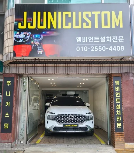 싼타페TM SB 무빙엠비언트+풋등+도어수납함-화이트라인 / 대전,천안,청주,세종