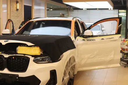 수입차 반사필름 틴팅, BMW X4 마포 셰이드에서 솔라가드 프리미엄 퀀텀 QT 윈도틴팅 시공 / 서울 마포구 성산동