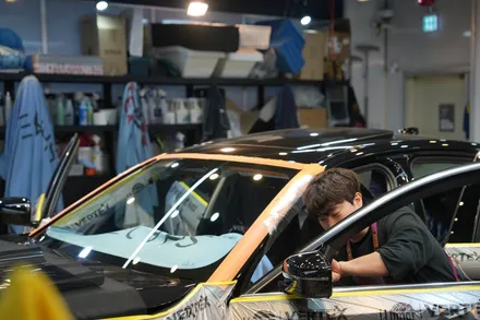 BMW 5시리즈 윈도틴팅 , 블랙박스작업하기 / 서울 마포구 성산동