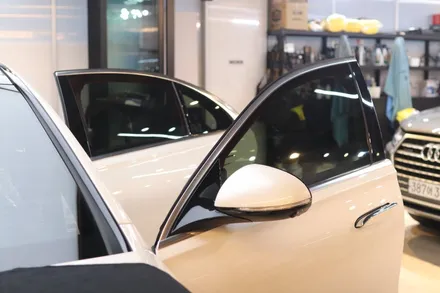 벤츠 S클래스 S400d, 마포 윈도 틴팅 셰이드에서 비반사 필름 루마 버텍스 900 시공 / 서울 마포구 성산동