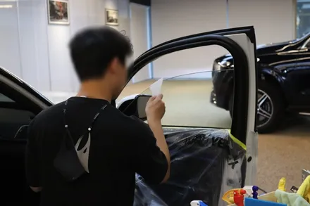 <부분재시공> BMW 3시리즈, 틴팅 전문점 셰이드에서 1열 버텍스700 15% 시공후기 / 서울 마포구 성산동