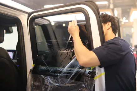감탄연발 벤츠  지바겐 G63 AMG, 마포 프리미엄 썬팅 셰이드에서 블락포디 샴페인골드로 드레스업 / 서울 마포구 성산동