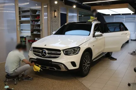 Benz GLC, 마포 틴팅 셰이드에서 솔라가드 퀀텀 28/14/5, PPF, 유리막 코팅, 발수 코팅 시공 후기 / 서울 마포구 성산동