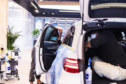 벤츠 열차단썬팅 지벤트 ZV90 프리미엄 틴팅 작업 GLC 63AMG / 서울 마포구 성산동