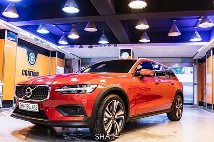 볼보 썬팅 V60cc 정렬의 레드와 고급차에 어울리는 명품 틴팅 / 서울 마포구 성산동
