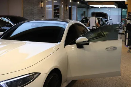 <부분재시공> Benz CLS, 마포 틴팅 샵 셰이드에서 솔라가드 퀀텀 8% 시공후기 / 서울 마포구 성산동