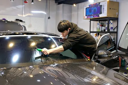 상암 셰이드에서 벤츠 E클래스 차량에 지벤트 윈드실드 타입 A 시공하기 / 서울 마포구 성산동
