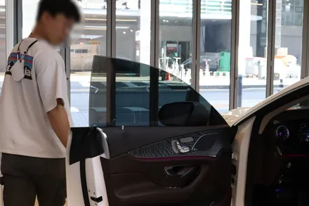 <부분재시공> Benz CLS, 마포 틴팅 샵 셰이드에서 솔라가드 퀀텀 8% 시공후기 / 서울 마포구 성산동