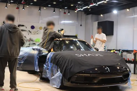 포르쉐 카이맨 GTS, 마포 셰이드에서 전/측/후 후퍼옵틱 드레이로 프리미엄 썬팅 / 서울 마포구 성산동