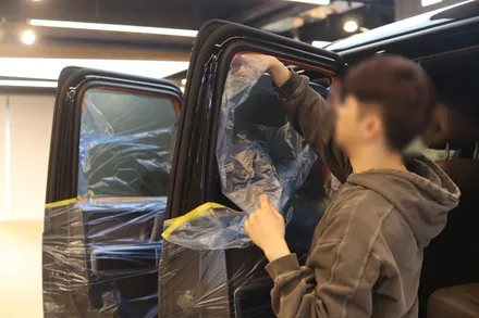 벤츠 G바겐 버텍스 윈도틴팅, 셰이드에서 비반사 루마 버텍스 900 필름으로 틴팅 재시공 / 서울 마포구 성산동