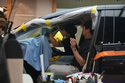 테슬라 모델 X, 프라이버시 글라스는 어떻게 썬팅해야할까요? / 서울 마포구 성산동