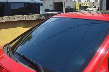 부산 사상구 레인보우썬팅 v90 벤츠c클래스 전면썬팅 열반사 썬팅