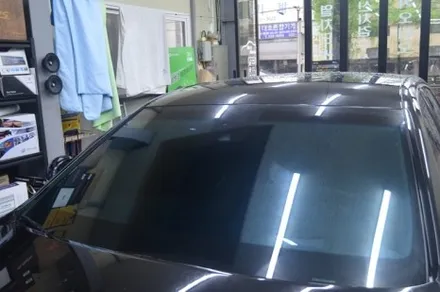 부산 사상구 썬팅 제네시스 EQ900 어보브 크롬하츠블루 반사 전면썬팅