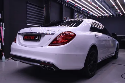 대구랩핑 W222 S클래스(S63AMG) 화이트전체랩핑 / 대구 구미