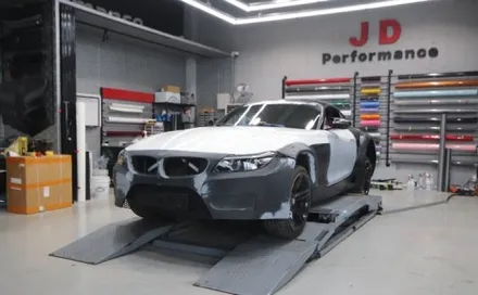 대구 자동차랩핑 Z4 GT3 와이드바디킷 사틴블랙 전체랩핑 전문 / 대구 구미