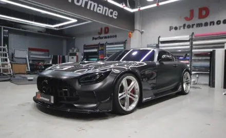 대구 수입차 실내튜닝 AMG GT 2도어 드라이카본 실내트림 교체 순정 퀄리티 / 대구 구미