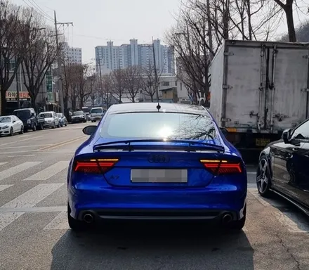 대구랩핑 A7 카본후드교체와 고광택 전체랩핑 / 대구 구미
