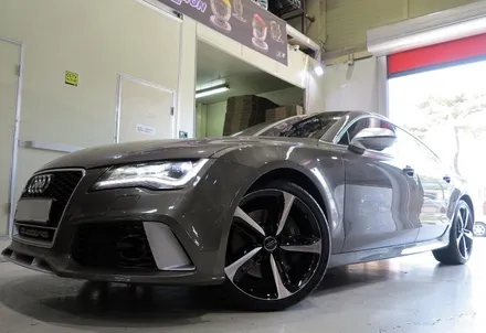 [ 아우디 A7 휠 튜닝 작업. 아우디 A7 40TFSI 정품 20인치 휠 장착 ] 미쉐린 PS4S 타이어 + 아우디 RS7 20인치 휠 + 휠 타이어 + 티티 모터스 / 인천 서구 석남동