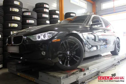일산 BMW F30 320D 신형 M3 스타일 18인치 휠 타이어 장착 작업!! 금호타이어 + 휠 타이어 + BMW 휠 + 휠 전문점 + 인치업매니아 / 인천 서구 석남동