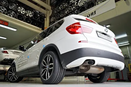 BMW X3 휠튜닝 작업. BMW X3,X4 M 순정 19인치휠 + 금호TA91 타이어 장착작업.부천 티티모터스 / 인천 서구 석남동