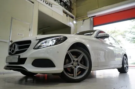 [벤츠 휠튜닝] 벤츠 C200 휠교체,C250 AMG 정품휠,중고휠 18인치휠 장착작업! 휠전문점 부천 티티모터스 / 인천 서구 석남동