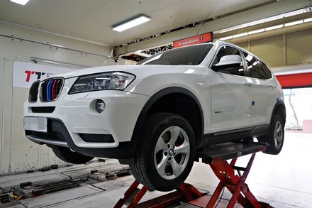 BMW X3 휠튜닝 작업. BMW X3,X4 M 순정 19인치휠 + 금호TA91 타이어 장착작업.부천 티티모터스 / 인천 서구 석남동