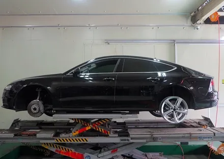 ☆티티 모터스☆ 아우디 A7 50TDI 휠 튜닝 S7 순정 20인치 휠 장착 작업!! 아우디 휠 + 휠 타이어 + 휠 전문점 + 정품 휠 / 인천 서구 석남동