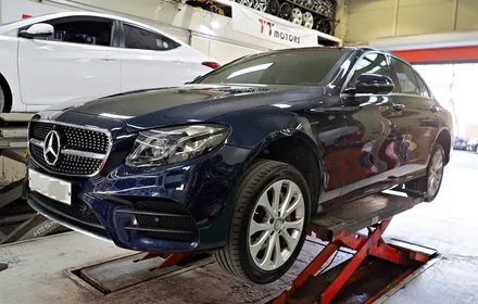 [벤츠 휠튜닝] 벤츠 E300 마차휠 20인치휠 장착작업! E400 정품,중고 20인치휠 + 금호 PS71 타이어 / 인천 서구 석남동