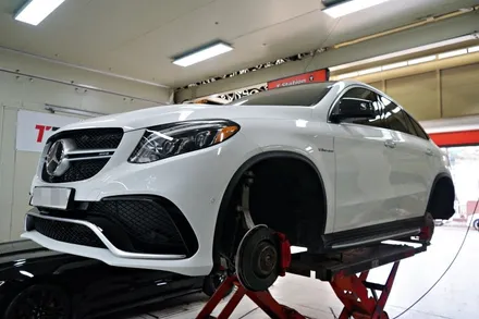 [벤츠 휠튜닝] GLE 63 AMG S 쿠페 순정,중고 22인치휠 + 콘티넨탈 22인치 타이어 장착작업!! 휠전문점 티티모터스 / 인천 서구 석남동