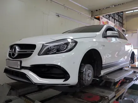 [벤츠 휠 튜닝] 벤츠 A45 AMG 정품 휠 19인치 휠 타이어 장착 작업!! AMG 휠 + 휠 전문점 + 금호 PS91 타이어 + (주)티티 모터스 / 인천 서구 석남동