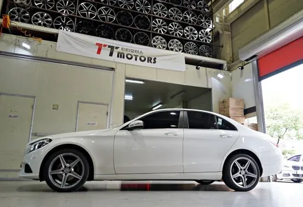 [벤츠 휠튜닝] 벤츠 C200 휠교체,C250 AMG 정품휠,중고휠 18인치휠 장착작업! 휠전문점 부천 티티모터스 / 인천 서구 석남동