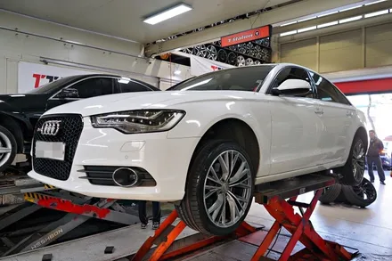 [아우디 휠튜닝] 아우디 A6 45TDI, A7 55TDI 정품 중고 20인치휠 + 금호 PS71 타이어 장착작업. / 인천 서구 석남동