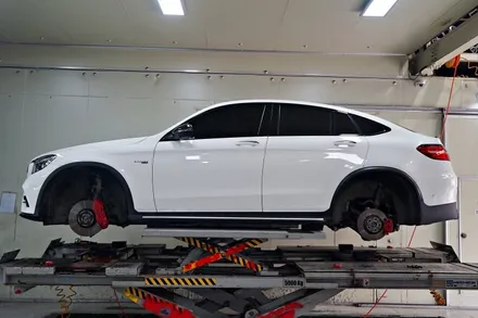 [벤츠 GLC 휠튜닝 작업] 벤츠 GLC 43 AMG 정품 21인치휠 + 피렐리 스콜피온 올시즌 21인치 타이어 장착작업!! / 인천 서구 석남동