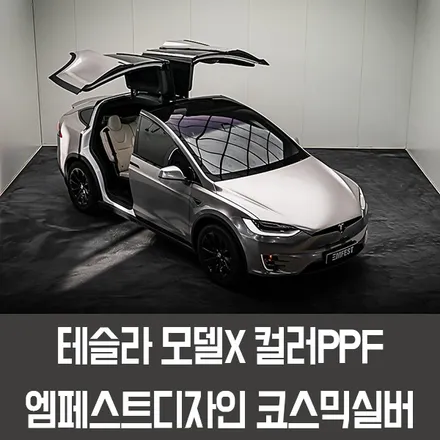 분당PPF 구형 모델X에 코스믹실버 컬러PPF와 크롬딜리트 시공으로 신형 느낌으로 연출하기! / 용인시 처인구 포곡읍