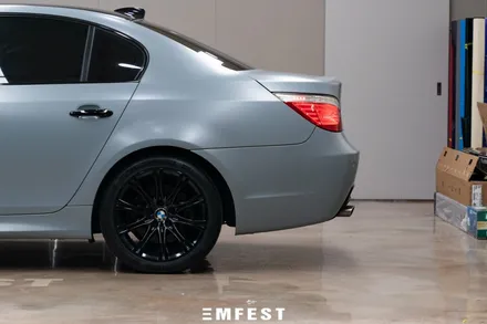 인천랩핑 BMW E60 528i 3M2080 사틴배틀쉽그레이 전체랩핑 / 용인시 처인구 포곡읍