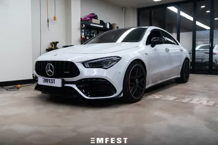 파주랩핑 벤츠 C118 CLA45AMG 프론트범퍼 포인트랩핑 시공후기 / 용인시 처인구 포곡읍