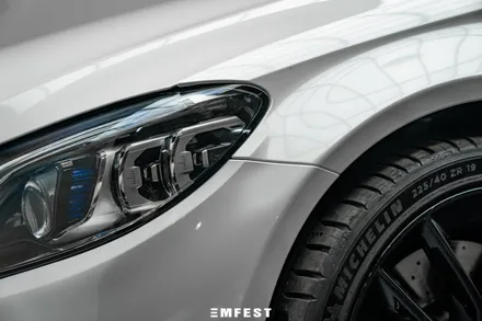분당랩핑 벤츠 W205 C43AMG카브리올레전체랩핑 이노즈텍 메탈릭 펄화이트 / 용인시 처인구 포곡읍
