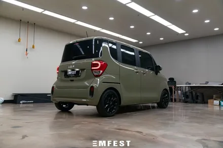 일산랩핑 기아 더뉴레이전체랩핑 이노즈텍카키그린 시공후기 / 용인시 처인구 포곡읍