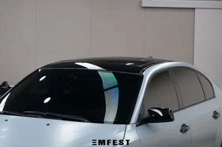인천랩핑 BMW E60 528i 3M2080 사틴배틀쉽그레이 전체랩핑 / 용인시 처인구 포곡읍