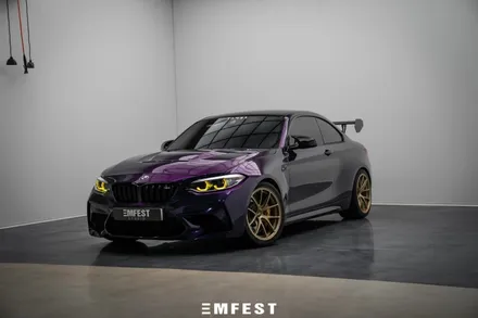 강남랩핑 BMW F87 M2컴페티션전체랩핑 이노즈텍 미드나잇퍼플로 보라돌이 만들기! / 용인시 처인구 포곡읍
