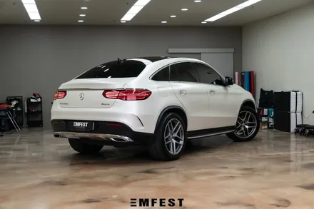 강남랩핑 벤츠 W166 GLE쿠페전체랩핑 3M2080 사틴화이트펄 / 용인시 처인구 포곡읍
