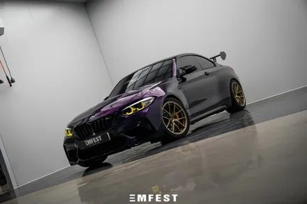 강남랩핑 BMW F87 M2컴페티션전체랩핑 이노즈텍 미드나잇퍼플로 보라돌이 만들기! / 용인시 처인구 포곡읍