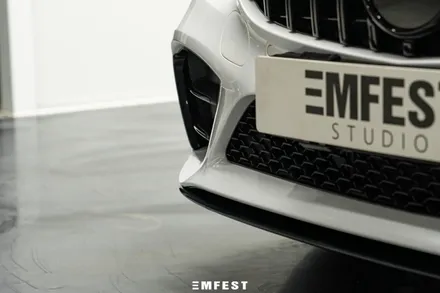 분당랩핑 벤츠 W205 C43AMG카브리올레전체랩핑 이노즈텍 메탈릭 펄화이트 / 용인시 처인구 포곡읍