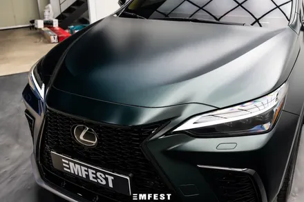 용인랩핑 렉서스 NX450h전체랩핑 텍랩 매트그린 블랙실크 / 용인시 처인구 포곡읍